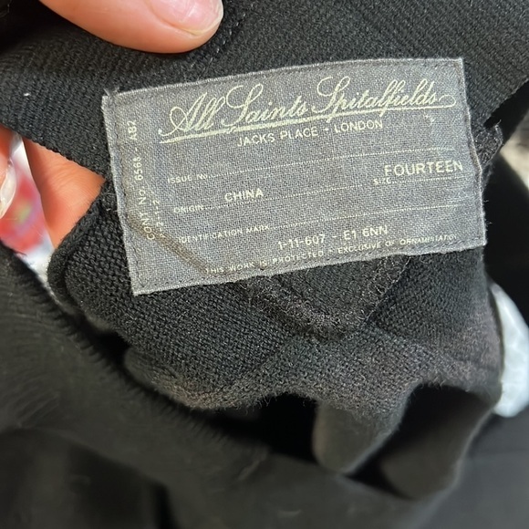 All Saints • Black Tie Dye Plexi Dress Cut Out 10 - Picture 8 of 9